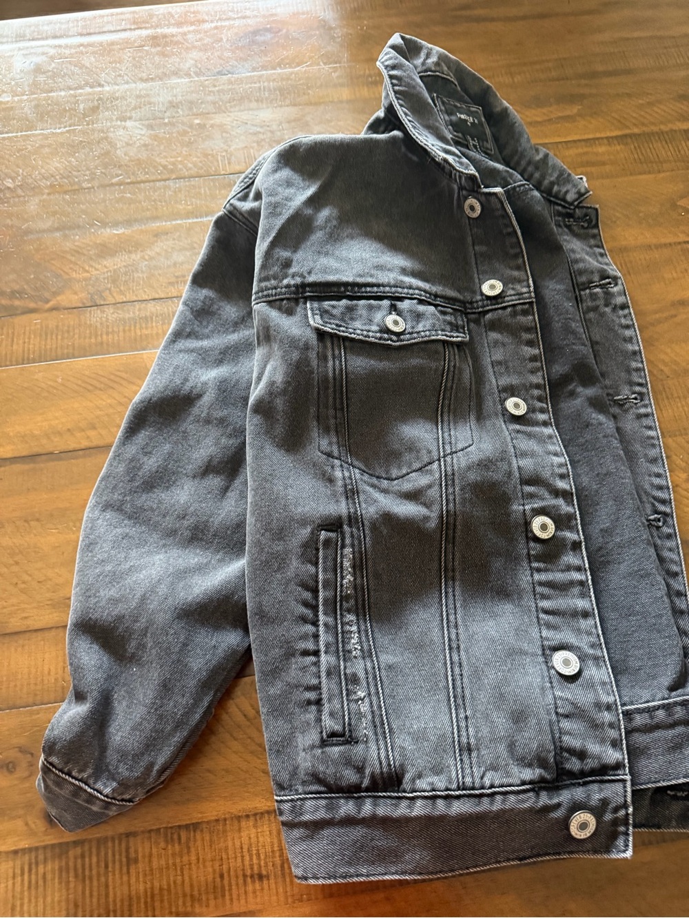 Forever 21 Kids Black Washed Denim Jacket
